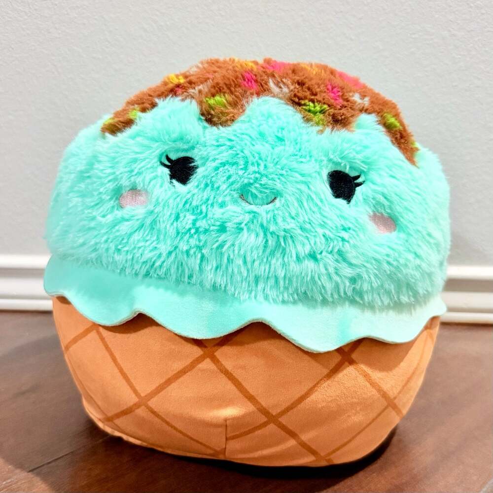 Squishmallows 8-inch Mint Chocolate Chip Ice Cream Plush